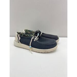 Hey Dude‎ Wendy Slip On Shoe Womens 6 Natural Carbon Gray EVA Bottom Beaded